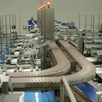 Finger/stick shaped products grouping and packaging line