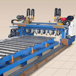 Flat steel structures manufacturing line